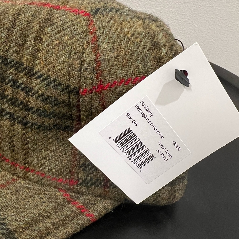 Flint and Tinder Hat Cap Tweed 5-Panel Hat in Forest Tartan - Picture 4 of 9